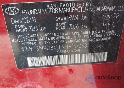 2017 Hyundai Elantra Value Edition from USA, damaged, VIN 5NPD84LF9HH167358